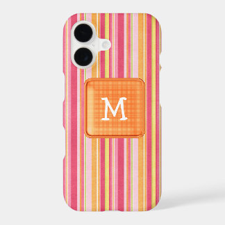 Monograma em Laranja e Linho-Rosa