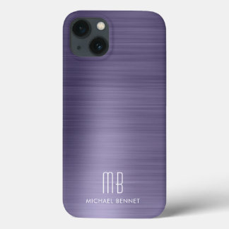 Monograma em Metal Polido Roxo