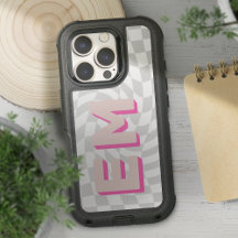 Monograma em negrito do quadro de verificação retr