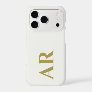 Monograma em Ouro Branco Inicial Minimalista Elega