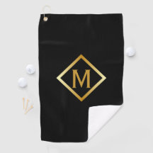 Monograma em Ouro Falso – Preto e Dourado