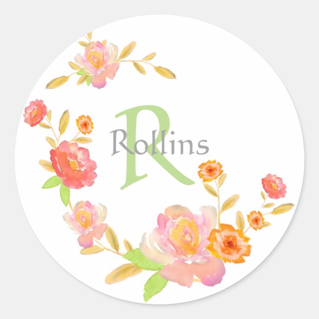 Monograma Envelope Selos e Adesivos (Frente)