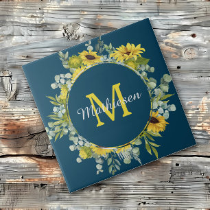 Monograma Eucalyptus Sunflower Blue