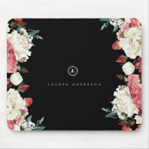 Monograma feito sob encomenda cor-de-rosa Mousepad