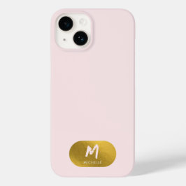 Monograma Feminina Dourada Cor-de-Rosa Esbranquiça