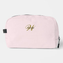 Monograma Feminino Elegante Rosa Bege Dourado