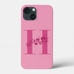 Monograma Floral - capas de iphone H