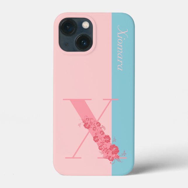 Monograma Floral - capas de iphone X (Verso)