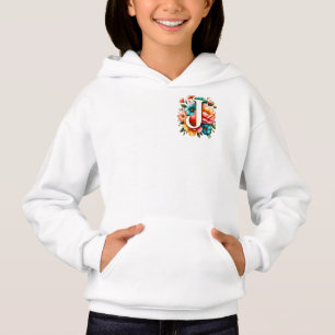 Monograma Floral J com Flores Pastel