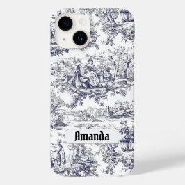 Monograma floral preto de jouy