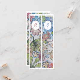 Monograma Floral Primário Dois Marcadores