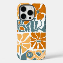 Monograma Floral Retro Abstrato Personalizado