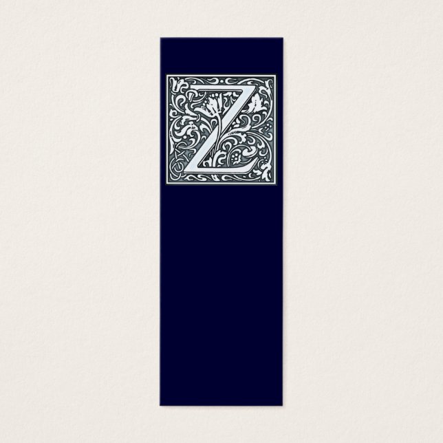 monograma floreado de prata - Z (Frente)