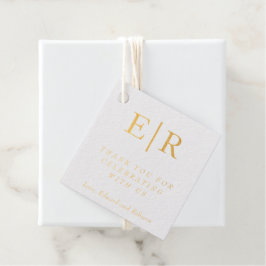 Monograma Formal Dourado Simples Elegante Casament
