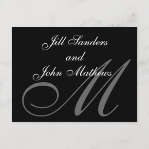 Monograma Formal M Guardar o Anúncio de Data