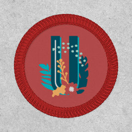 Monograma inicial alfabeto U moderno