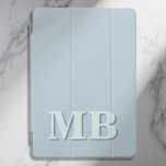 Monograma inicial azul moderno minimalista<br><div class="desc">Mala do iPad do Monograma Inicial Moderno Minimalista Azul. Crie seu próprio iPad Case personalizado com o nome inicial personalizado.</div>