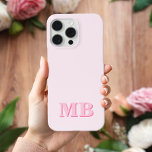 Monograma inicial cor-de-rosa moderno mínimo<br><div class="desc">Capa de telefone de Monograma Inicial Moderno Minimalista Rosa. Crie sua própria capas de iphone personalizada com o nome inicial personalizado.</div>