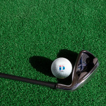 Monograma inicial D de cor azul-coral