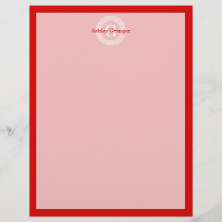 Monograma Inicial do Quadro-chave grego Red What
