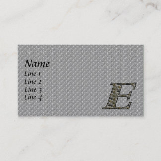 Monograma inicial E Hydrangea Cartão de visita
