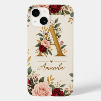 Monograma Inicial Floral Personalizado