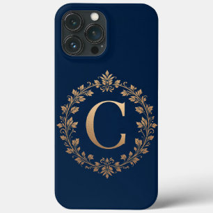 Monograma Inicial Minimalista Elegante C Dourado L