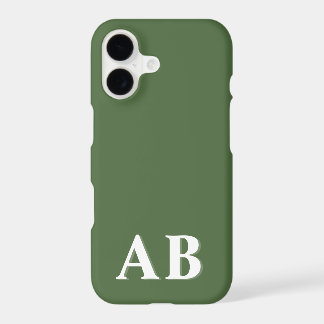Monograma Inicial Minimalista Moderno Verde