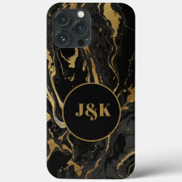 Monograma Inicial Moderno Marmoreado