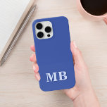 Monograma inicial moderno minimalista<br><div class="desc">Marinho Azul Minimalista Moderno Minimalista, Capa de telefone inicial do Monograma. Crie sua própria capas de iphone personalizada com o nome inicial personalizado.</div>
