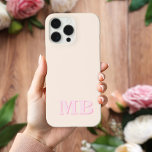 Monograma inicial moderno minimalista<br><div class="desc">Marinho Azul Minimalista Moderno Minimalista, Capa de telefone inicial do Monograma. Crie sua própria capas de iphone personalizada com o nome inicial personalizado.</div>