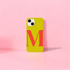 Monograma inicial personalizado de Limão de coral