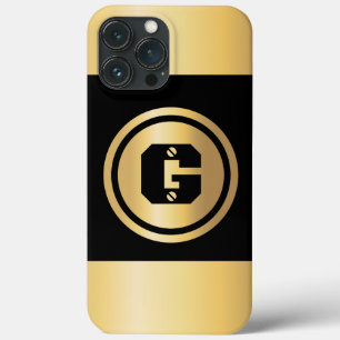 Monograma Inicial Personalizado em Círculo Dourad