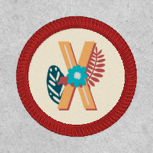 Monograma inicial X alfabeto - Letra moderna