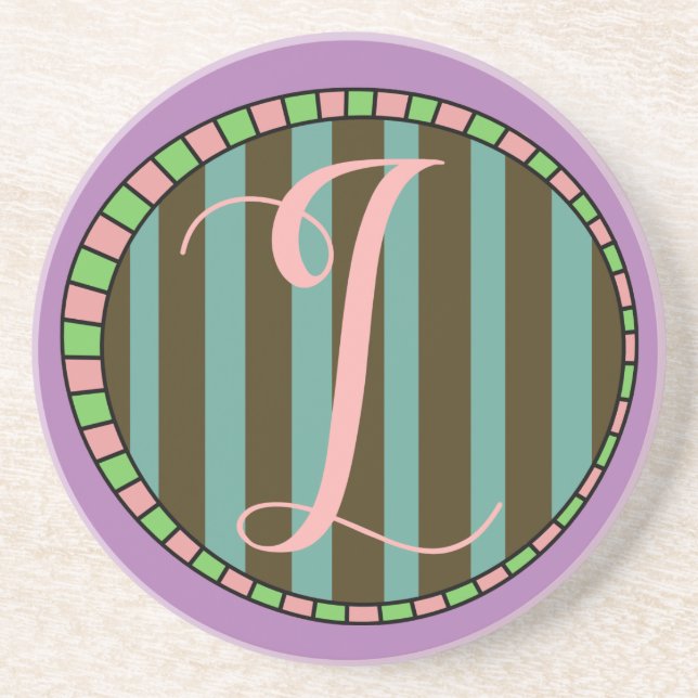 Monograma L Porta copos Sandstone (Frente)