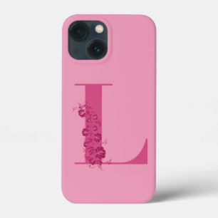 Monograma - Letra Floral L capas de iphone