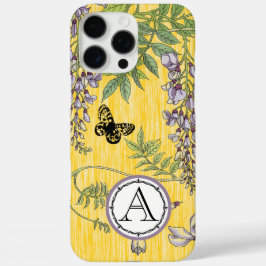 Monograma Lilac e Yellow Vintage Wistria iphone