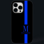 Monograma limpo e mínimo | Linha azul fina | Políc<br><div class="desc">Apresentando uma aparência inteligente, mas mínima, que virará cabeças, esta capas de iphone é marcada com o monograma personalizado e o nome do membro da equipe de serviço integrado à faixa clássica de linha azul fina. A fina linha azul é uma representação simbólica da força policial norte-americana. Isso é algo...</div>