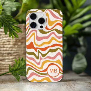 Monograma Listras Abstratas Personalizadas Modern