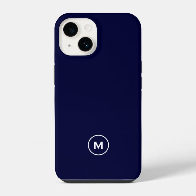 Monograma Minimal Azul Marinho (Verso)