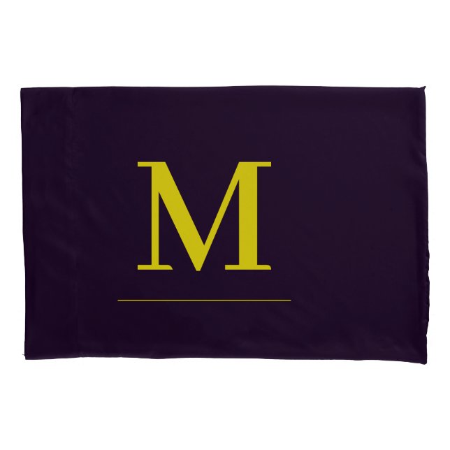Monograma minimalista amarelo elegante sofisticado (Frente)