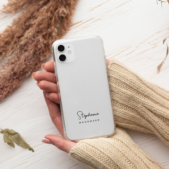 Monograma Minimalista Moderno Preto e Branco (Criador carregado)