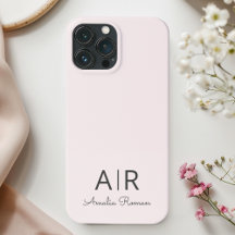 Monograma Minimalista Nome e Nome Inicial Pastel R