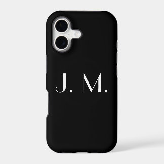 Monograma Minimalista Preto e Branco de Duas Letra