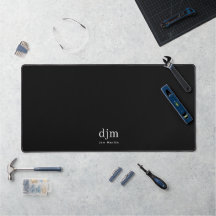 Monograma Minimalista Simples e Elegante Preto e B
