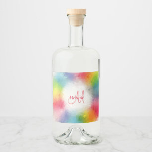 Monograma Modelo Abstrato Colorida Moderna