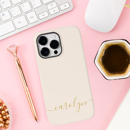 Monograma Moderna em Bege Feminino Personalizada