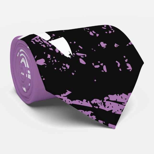 Monograma moderno com gravata inicial "p" roxa (Rolled)