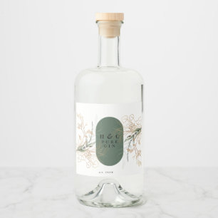 Monograma Moderno de Eucalipto Botânico abstrato