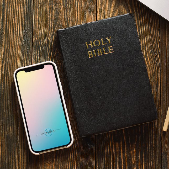 Monograma moderno de gradiente suave minimalista (Criador carregado)